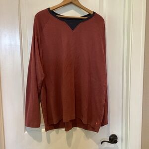 Izod Rust and Navy Long Sleeve Shirt